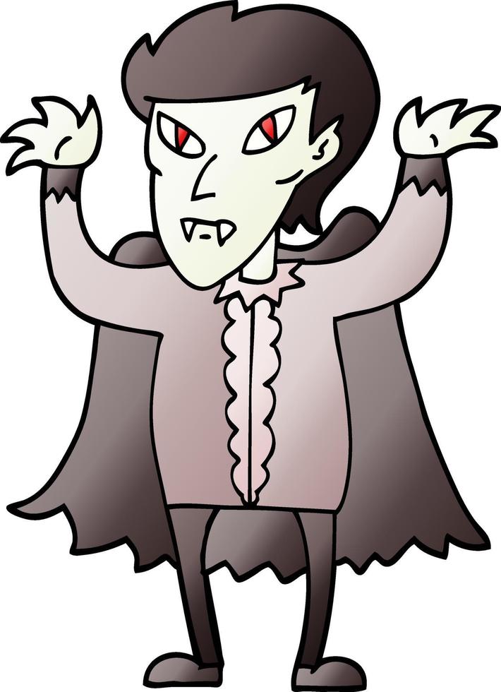 vampiro de dibujos animados de ilustración de degradado vectorial vector