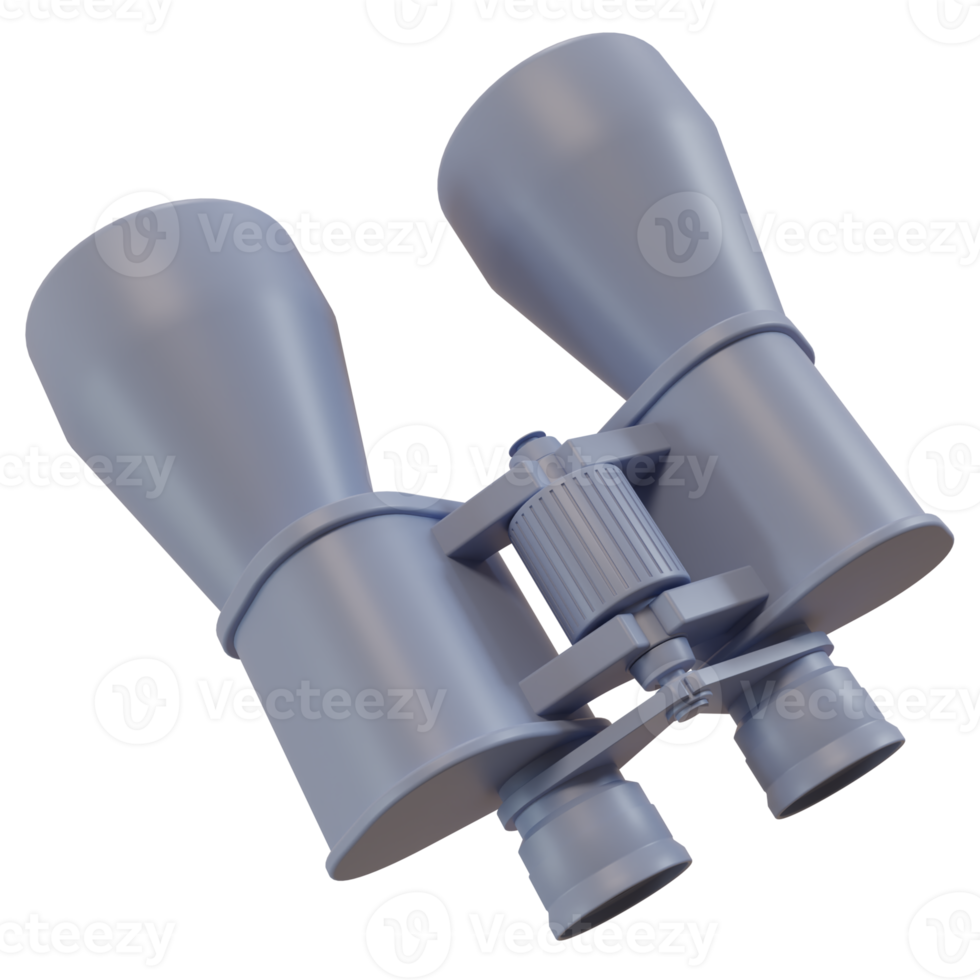 3d rendering of binoculars icon. 3d illustration for ui ux png