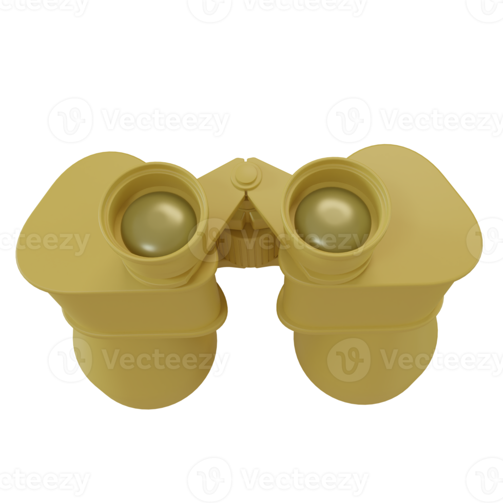 3d rendering of binoculars icon. 3d illustration for ui ux png