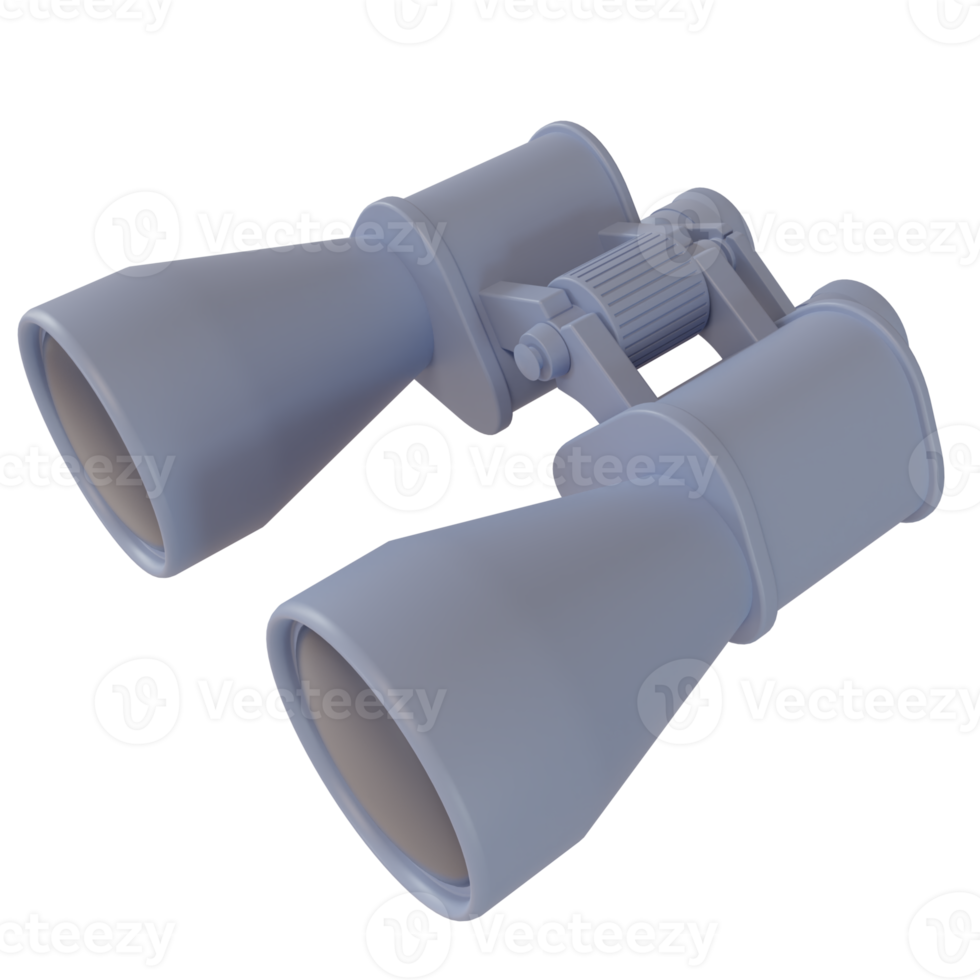 3d rendering of binoculars icon. 3d illustration for ui ux png