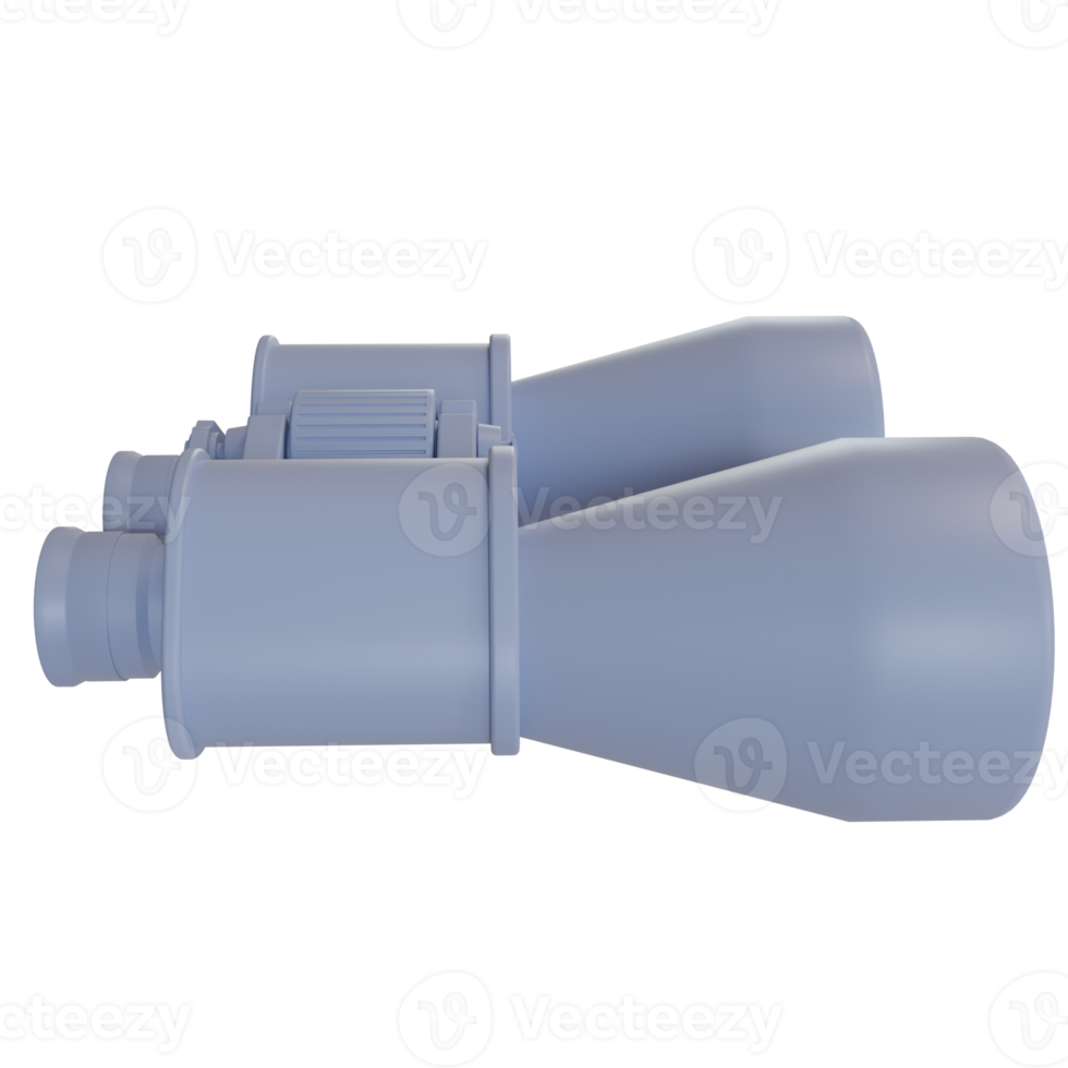 renderização 3D do ícone de binóculos. ilustração 3D para ui ux png