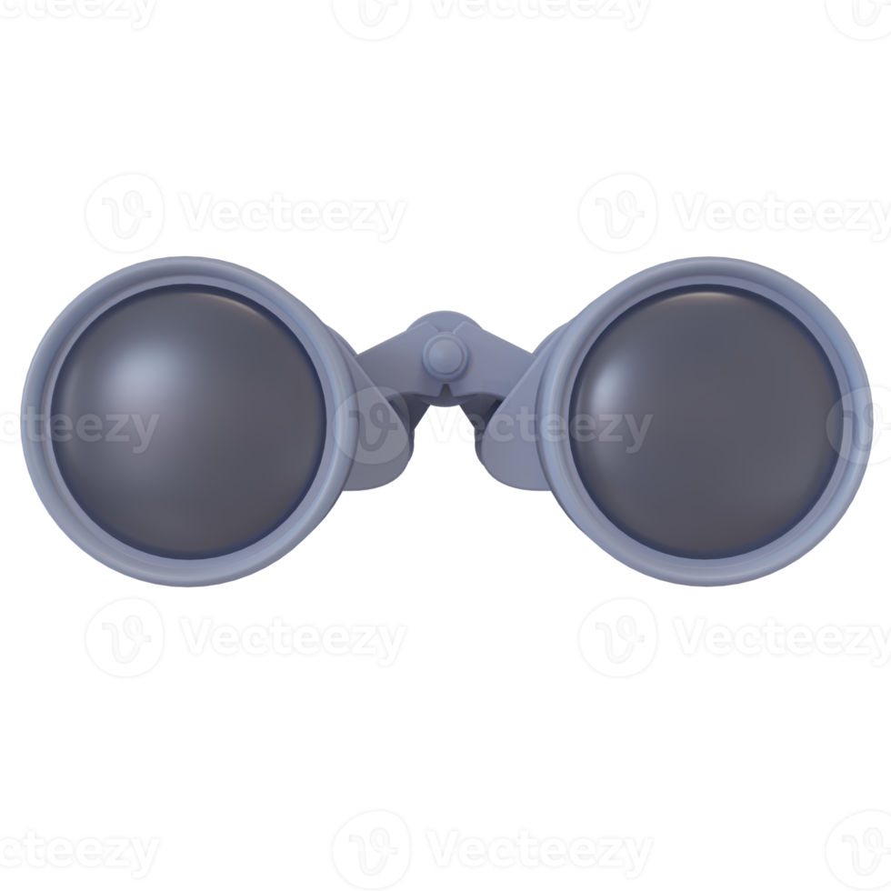 3d rendering of binoculars icon. 3d illustration for ui ux png