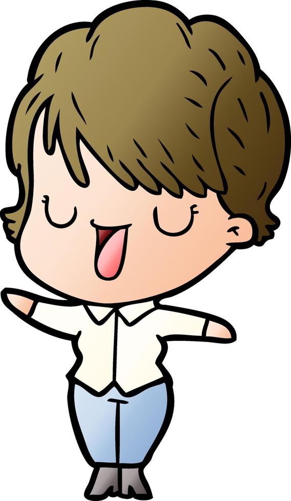 cartoon woman talking vector