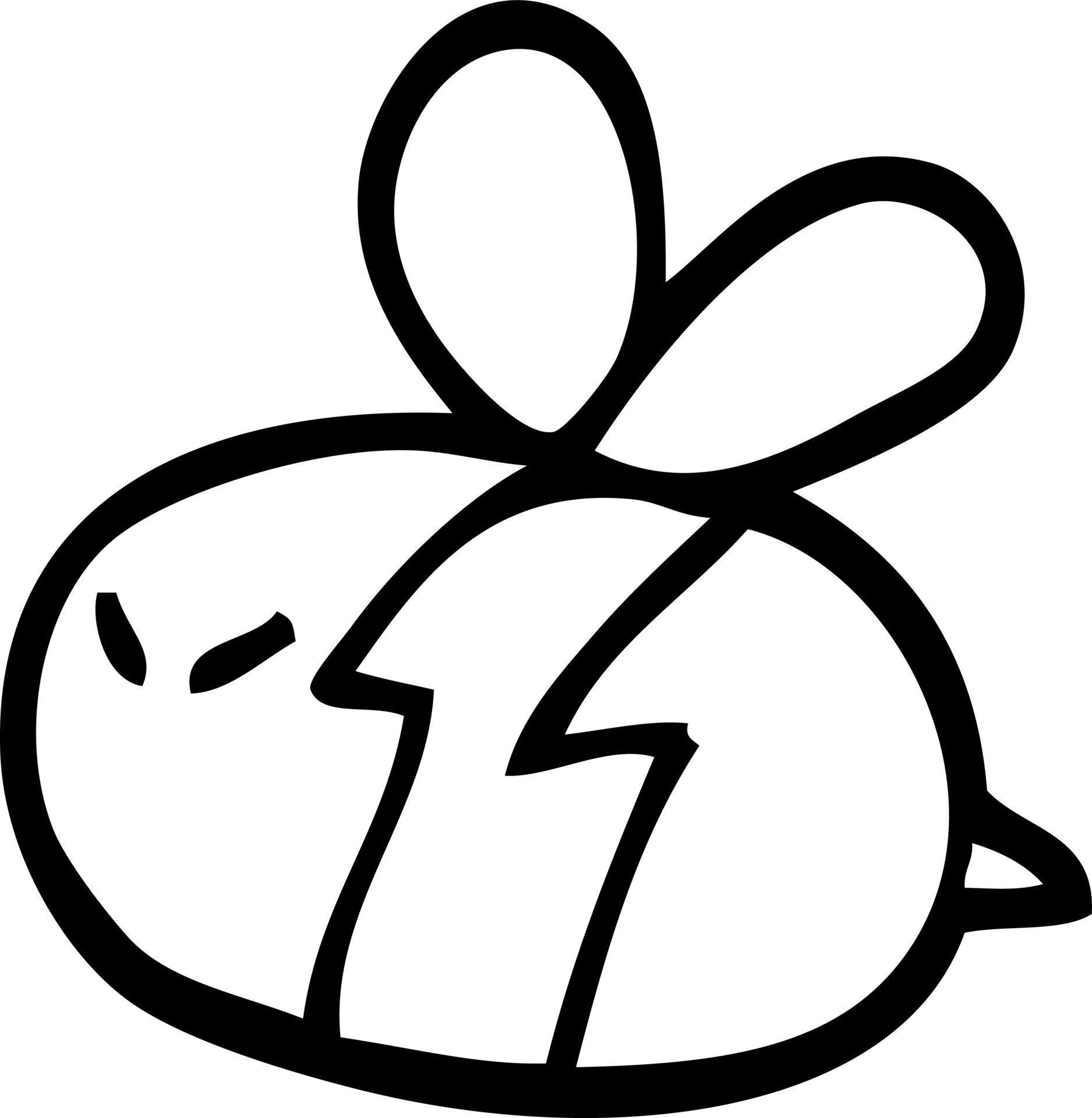 black and white cartoon bee 12075181 Vector Art at Vecteezy