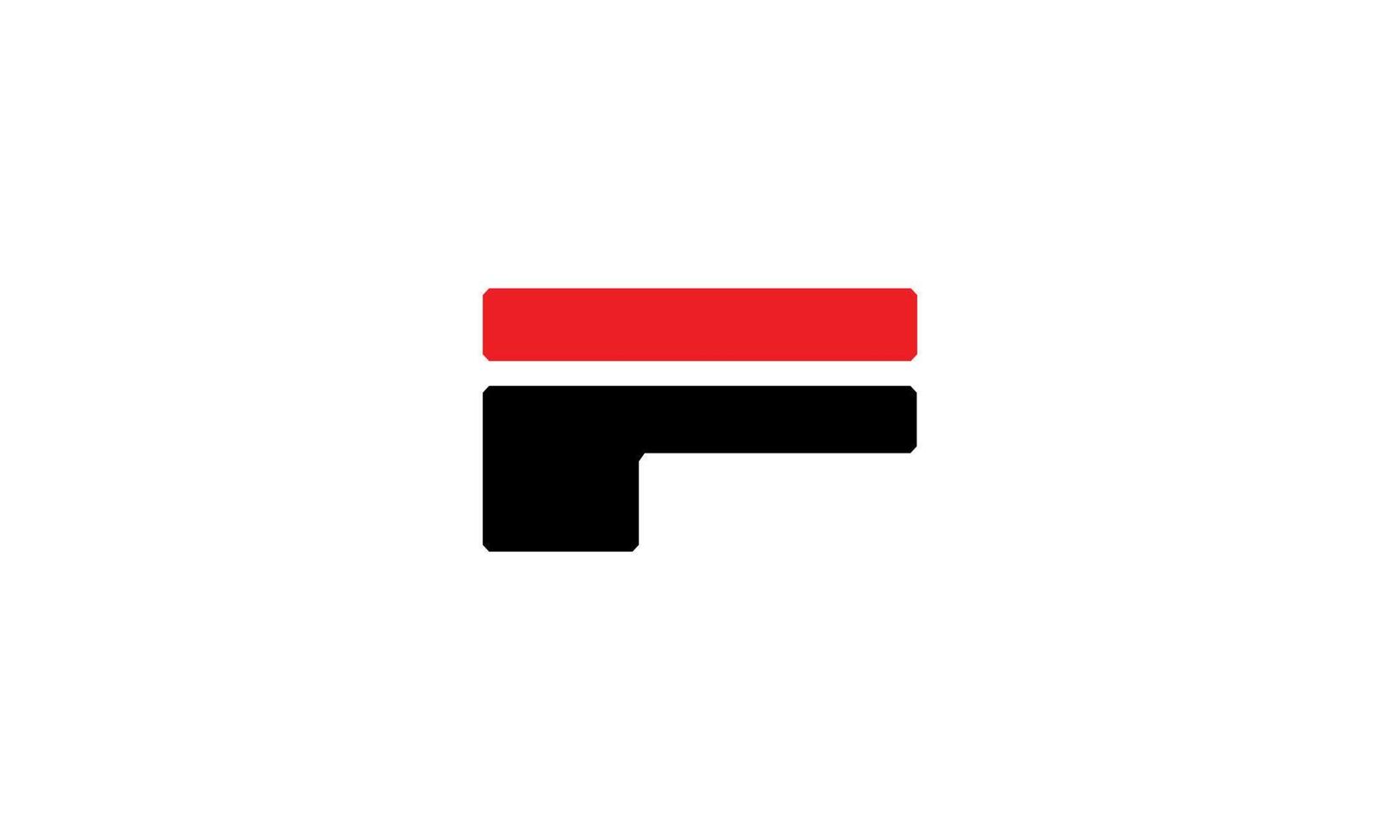 Letter F logo design free vector template.