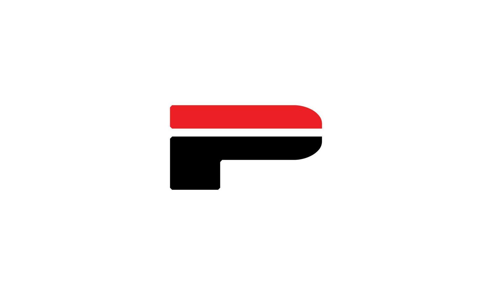 plantilla de vector libre de diseño de logotipo de letra p.