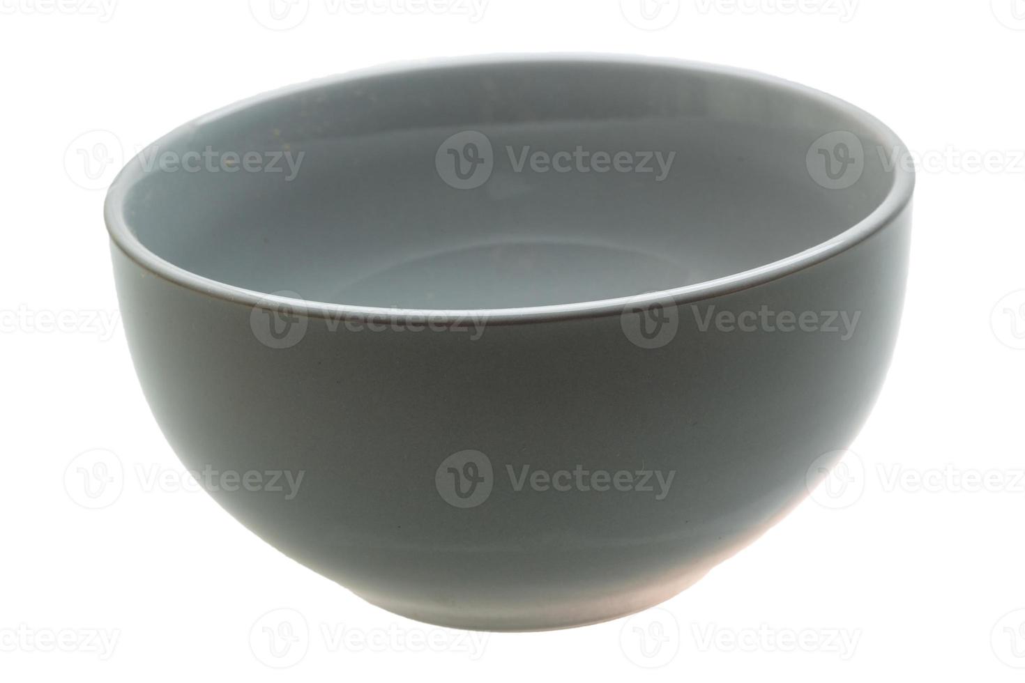 Empty bowl on white background photo