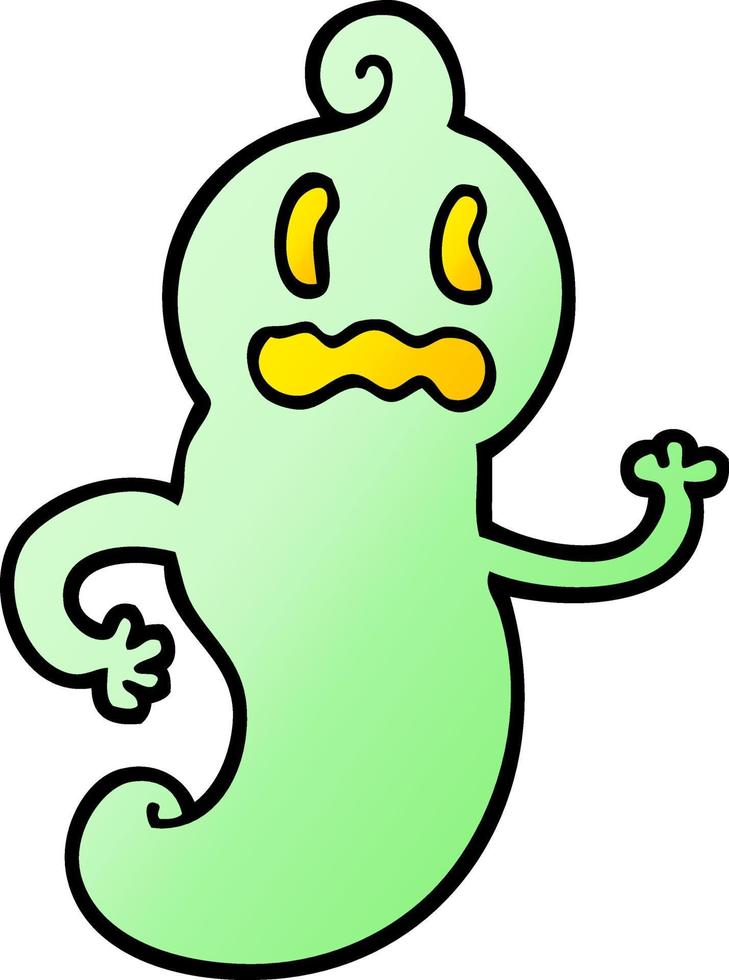 vector gradient illustration cartoon spooky ghost