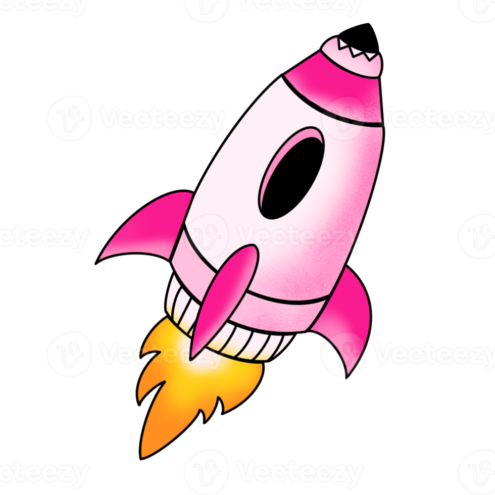 The pink rocket png
