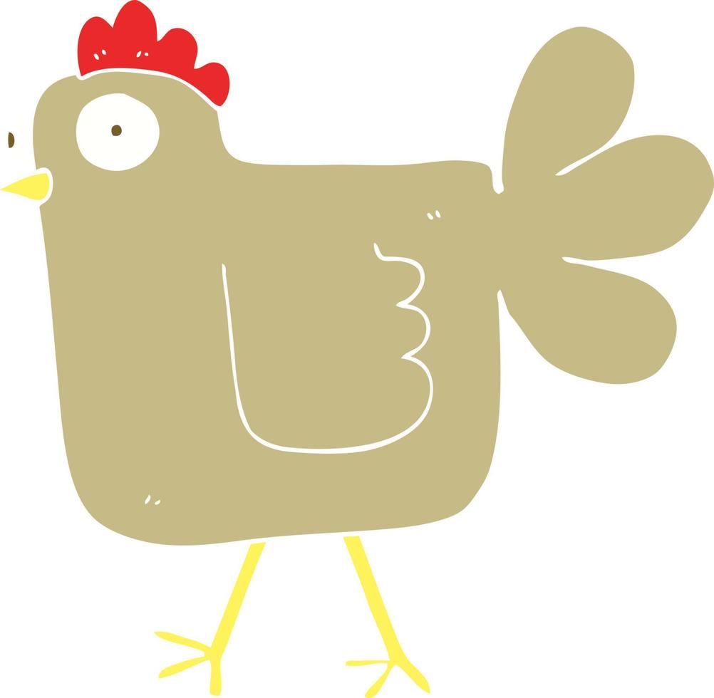flat color illustration of chicken vector