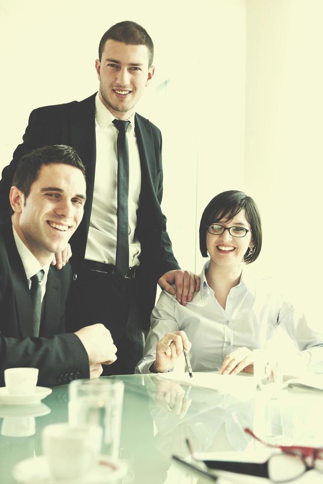 group of business people at meeting photo