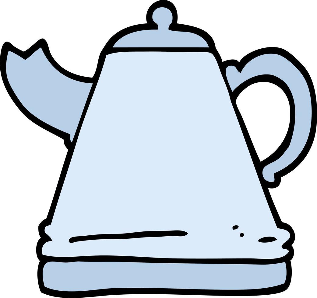 hand drawn doodle style cartoon kettle vector