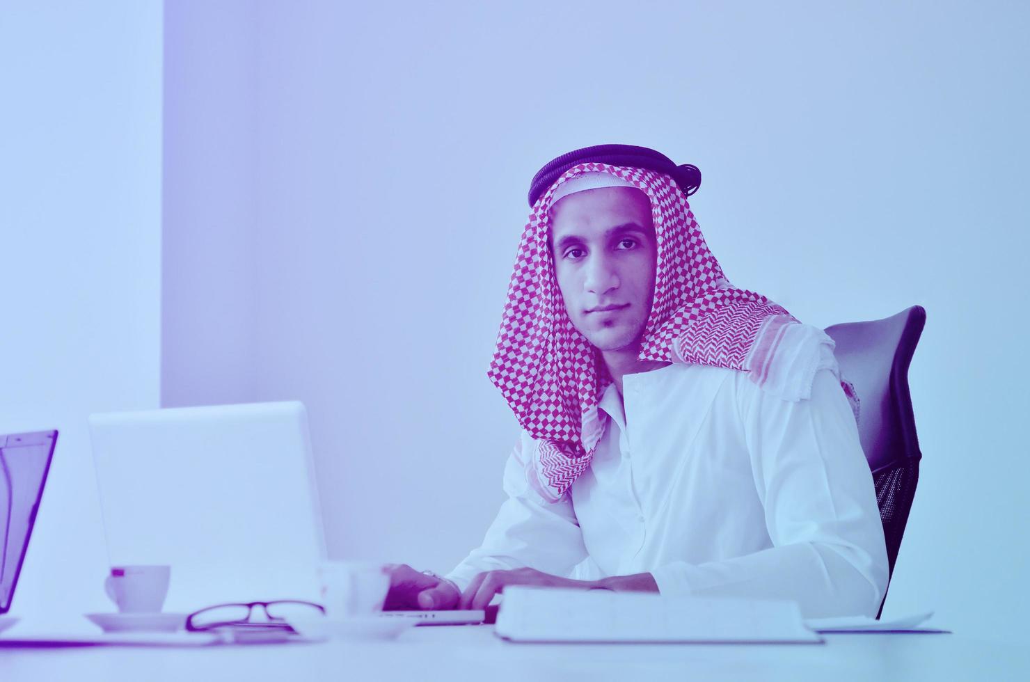 arab business man at bright office photo