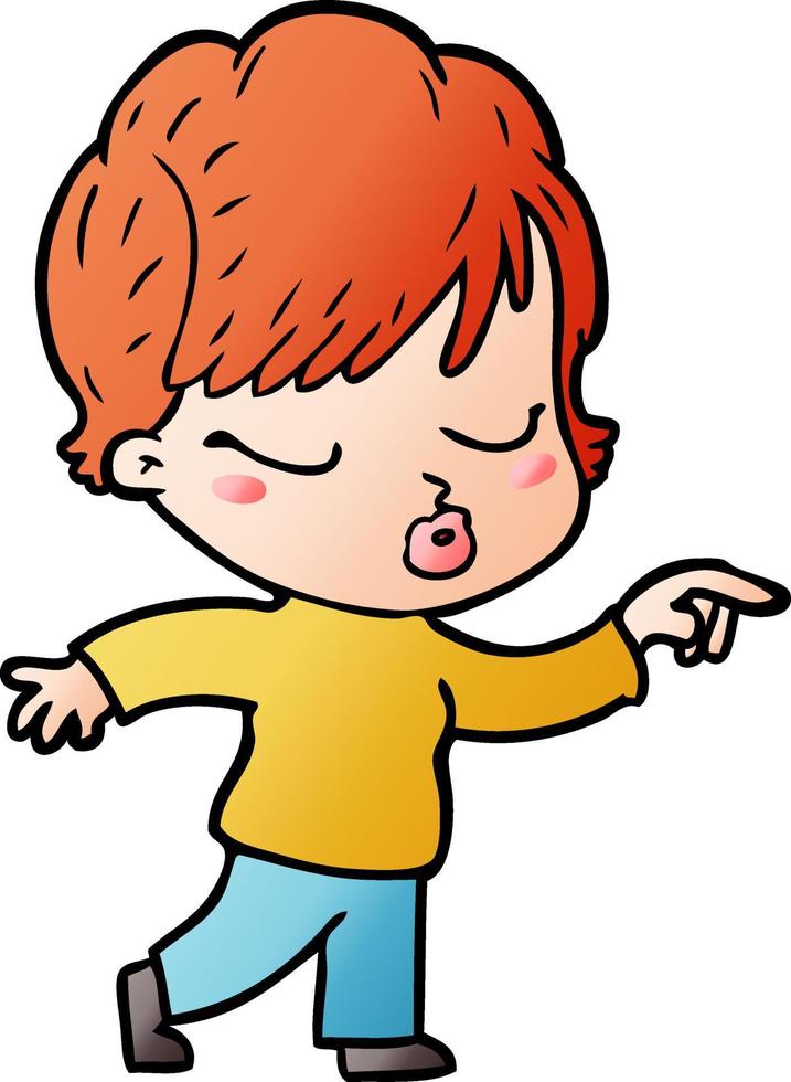 cartoon woman with eyes shut vector