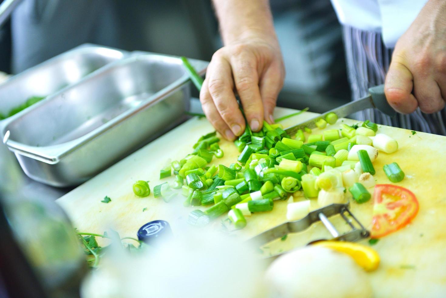 Chef preparing food photo