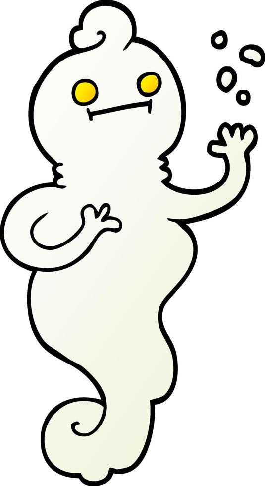 vector gradient illustration cartoon spooky ghost