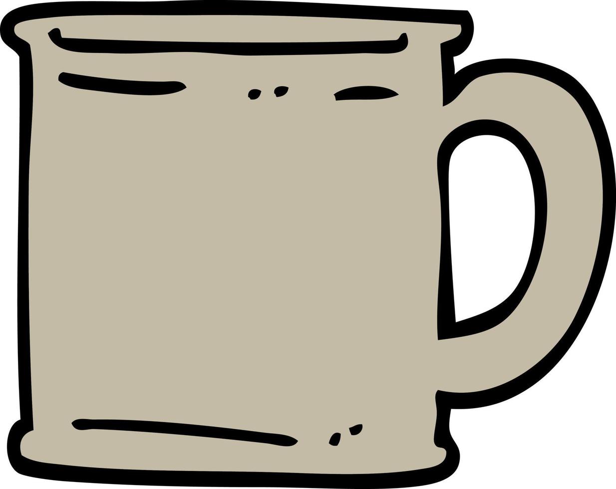 hand drawn doodle style cartoon tankard vector