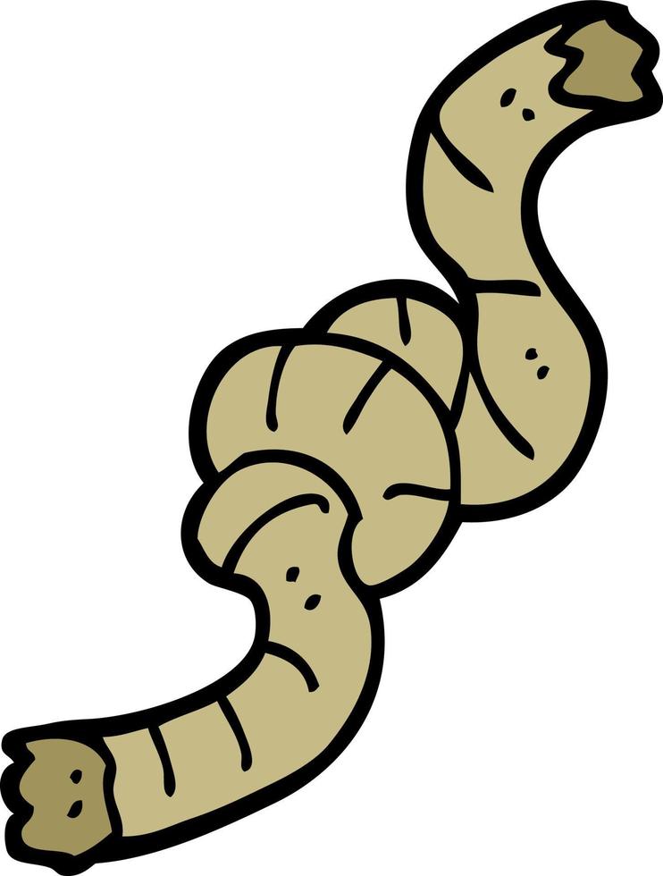 hand drawn doodle style cartoon knotted rope vector