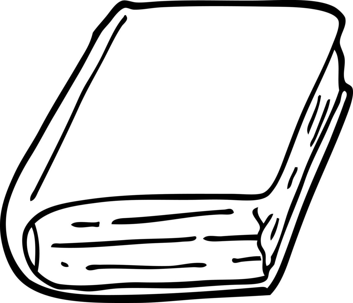 black and white cartoon old book vector