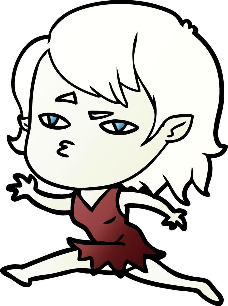 cartoon vampire girl vector