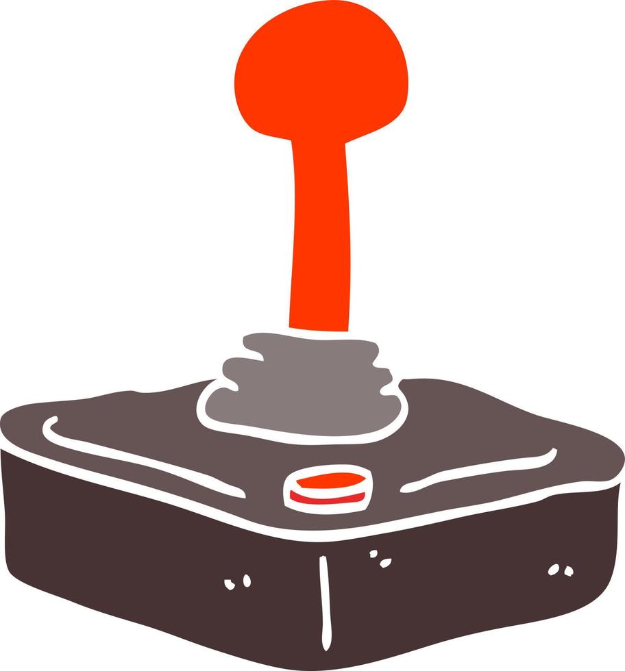 flat color illustration cartoon joystick vector