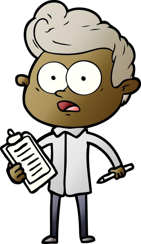 shocked cartoon salesman vector