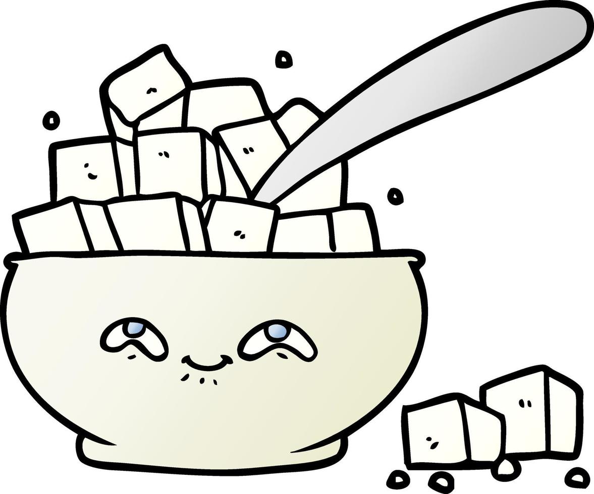 cartoon sugar bowl vector