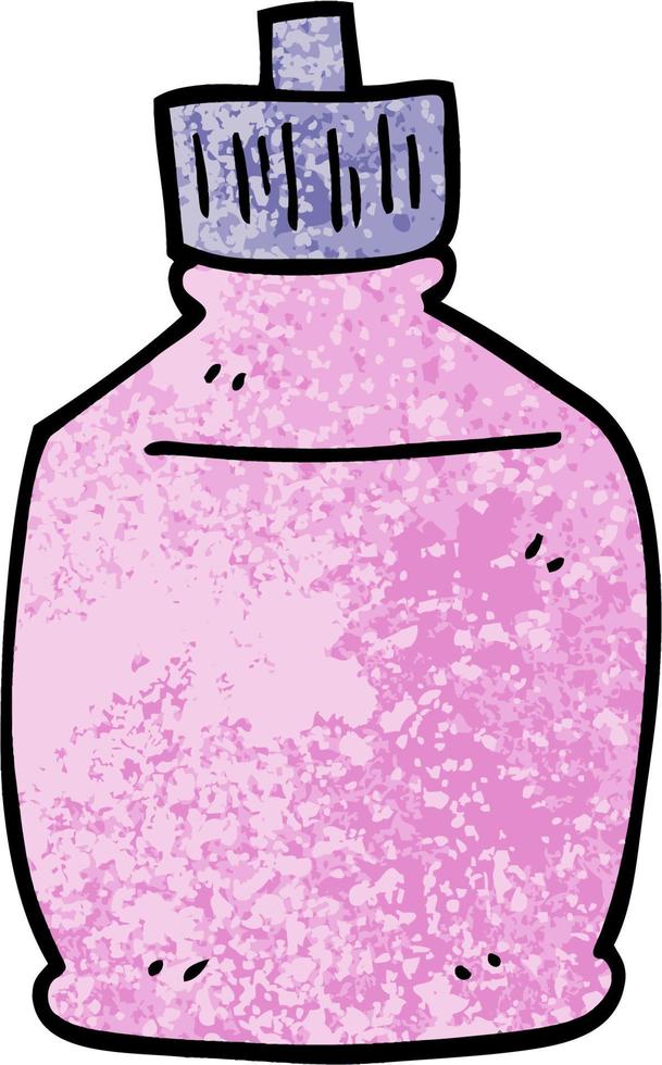 grunge textured illustration cartoon squirt bottle vector