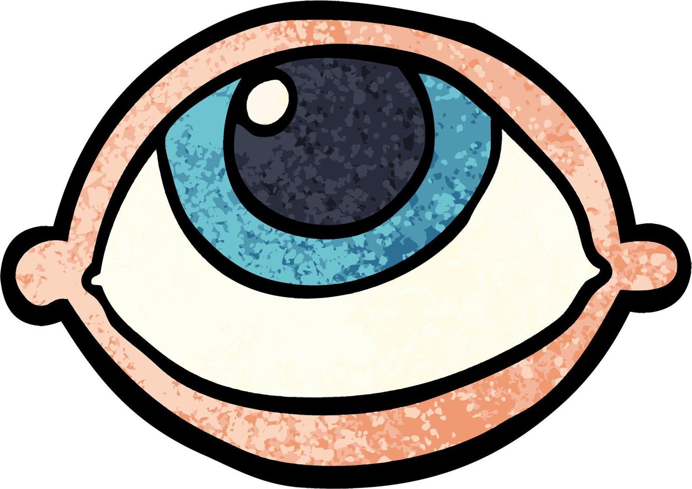 grunge textured illustration cartoon all seeing eye vector