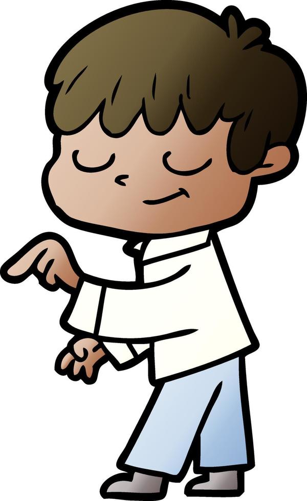 niño feliz de dibujos animados vector