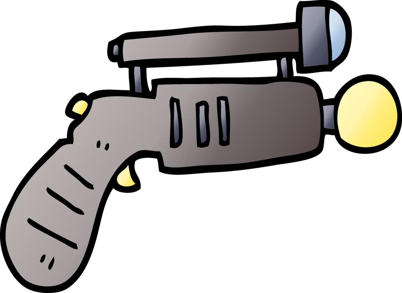 vector gradient illustration cartoon ray gun