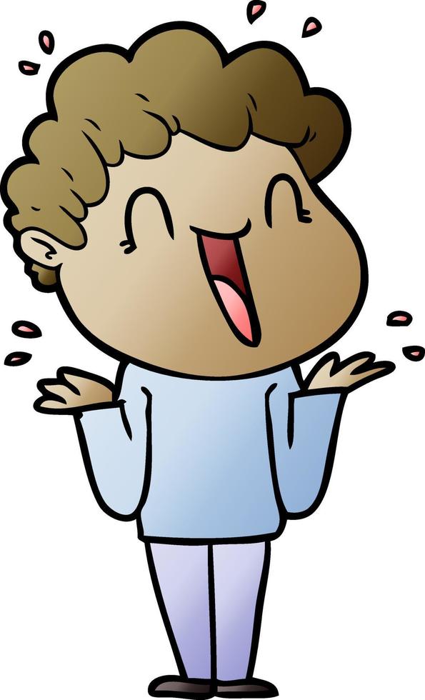 cartoon happy man vector