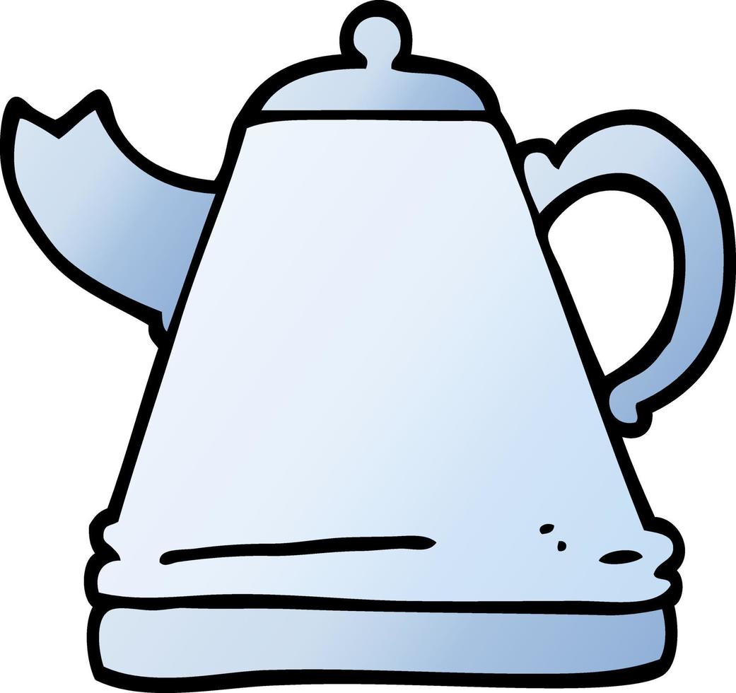 vector gradient illustration cartoon kettle