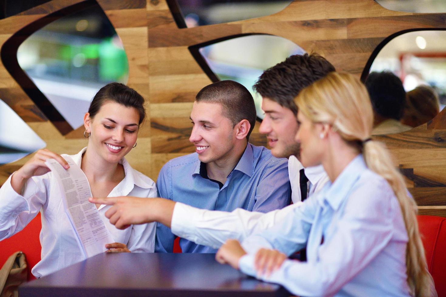 business people in a meeting at office photo