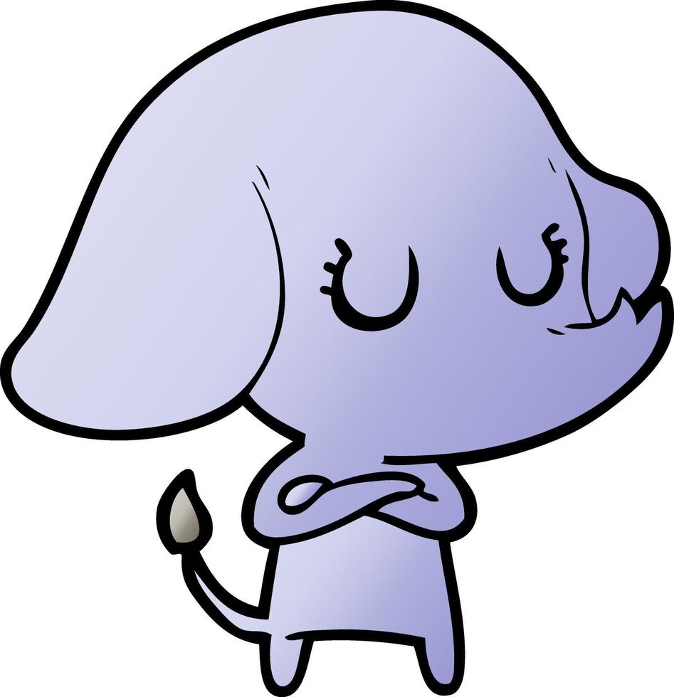 cute cartoon elephant vector