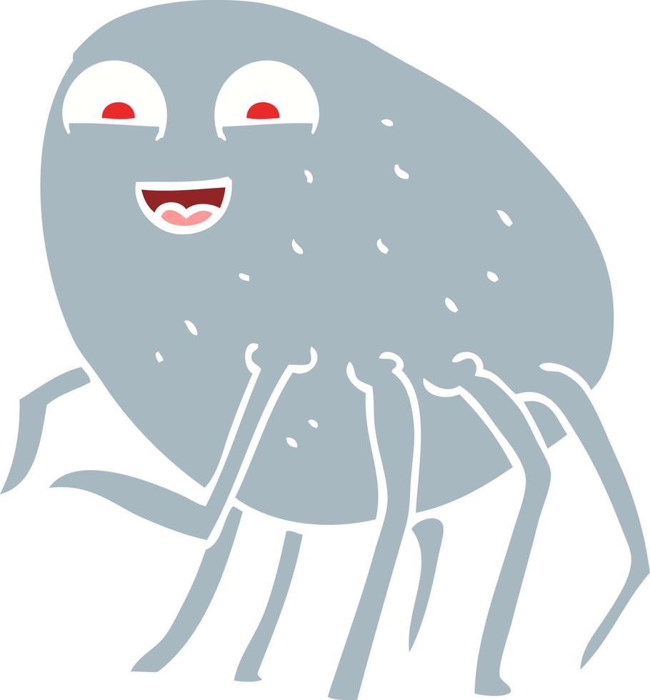 flat color illustration of tick vector