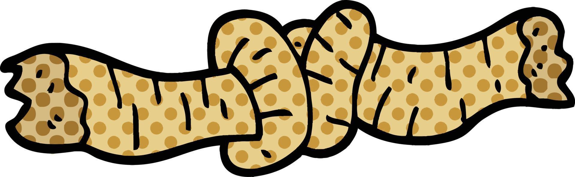 comic book style cartoon tied rope vector