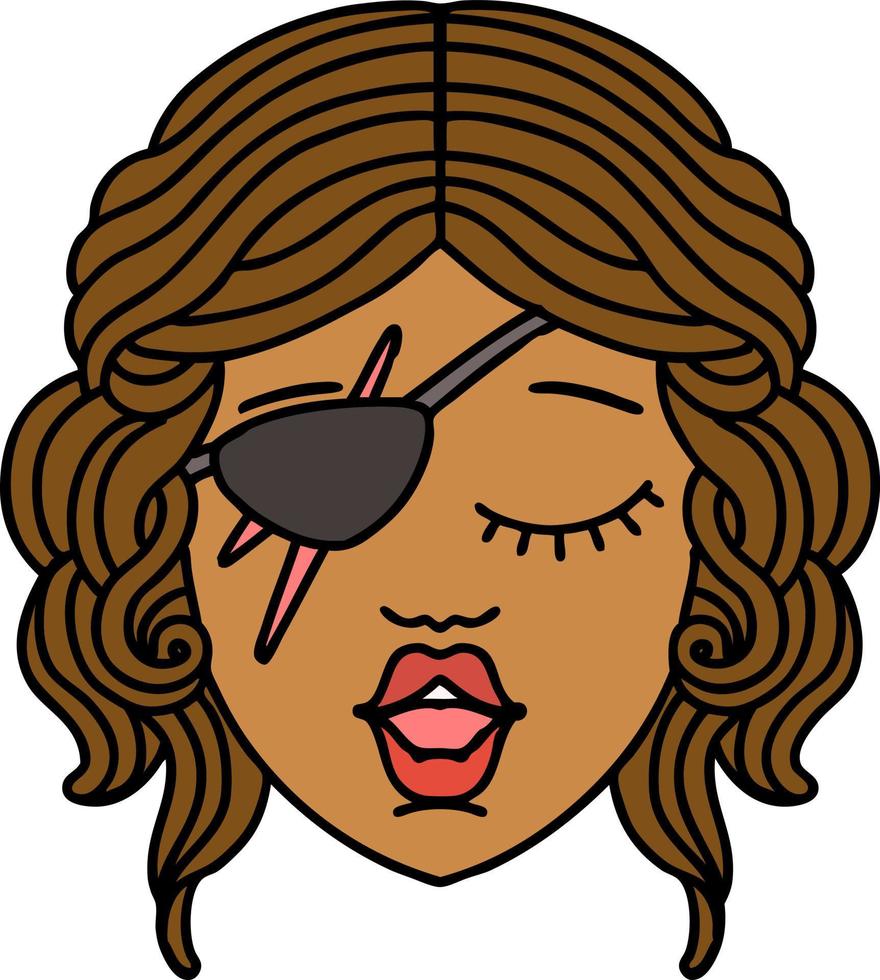 Retro Tattoo Style human rogue character vector