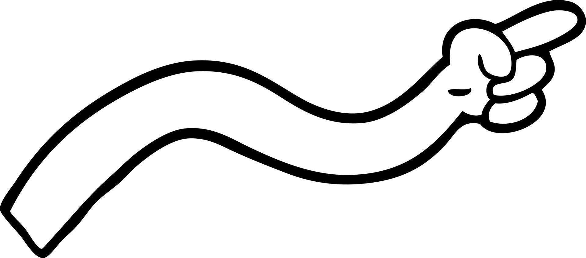 black and white cartoon pointing arm 12078179 Vector Art at Vecteezy