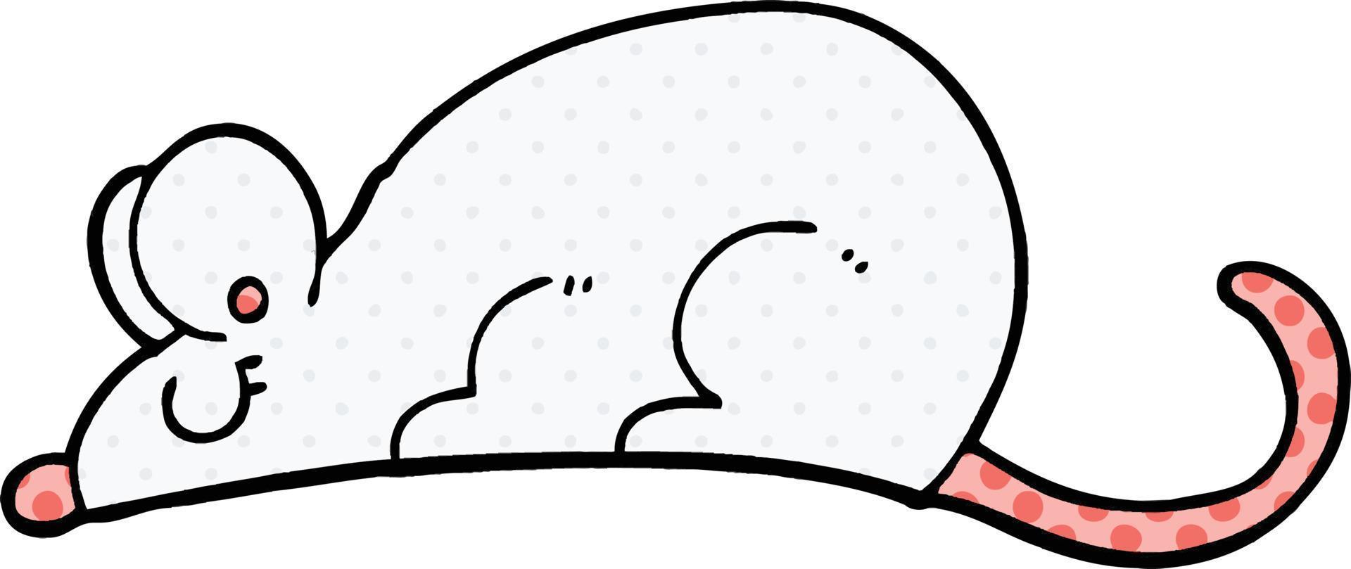 comic book style cartoon rat vector