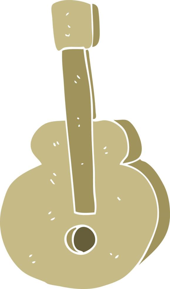 flat color illustration of guitar vector