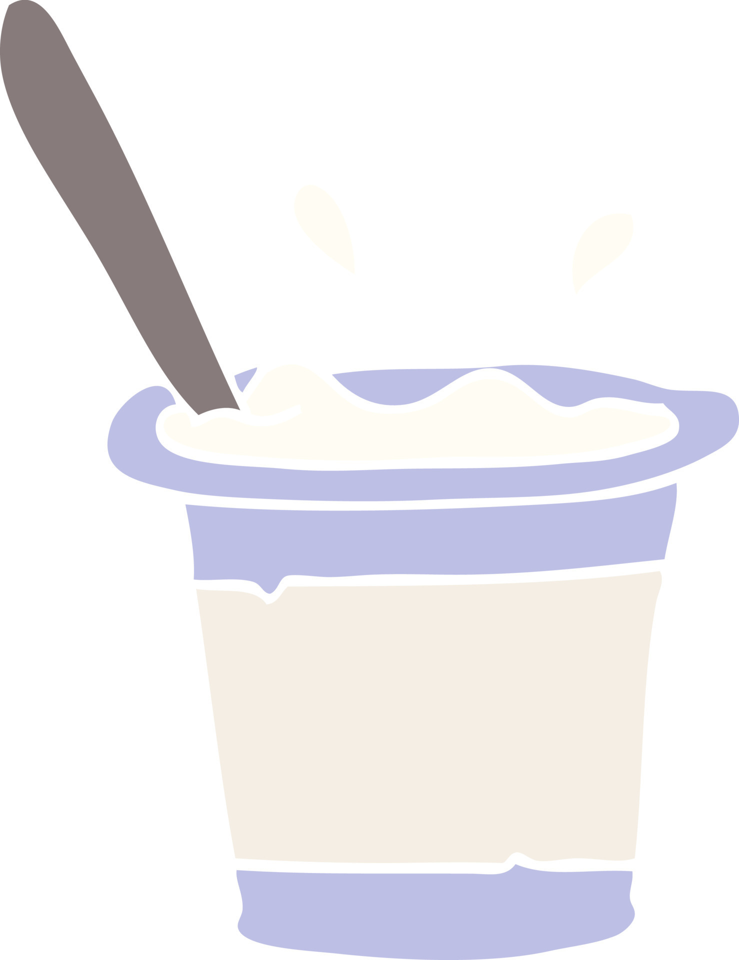 Yogur de dibujos animados de ilustraci n de color plano 12078681 vector