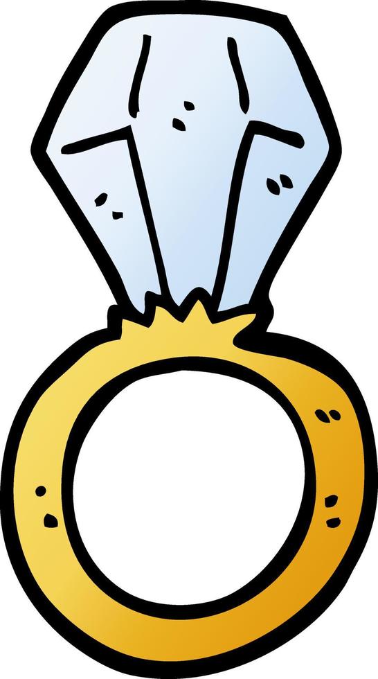 vector gradient illustration cartoon engagement ring