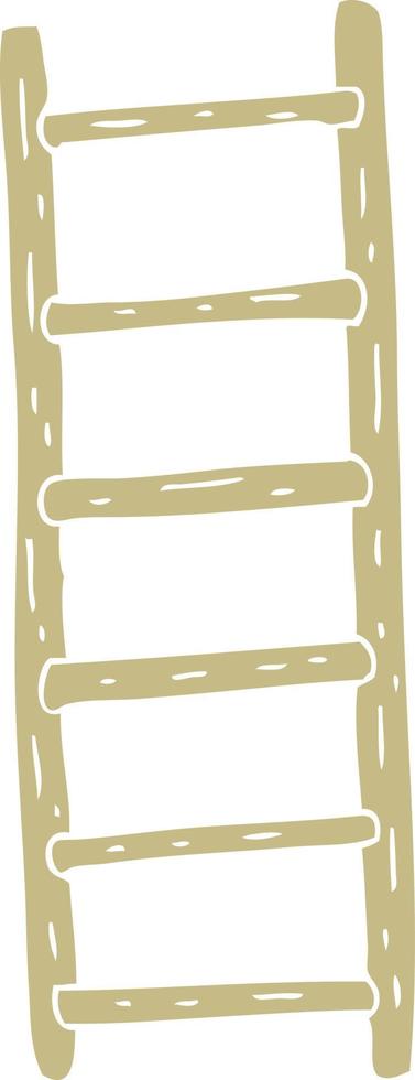 flat color illustration of ladder vector