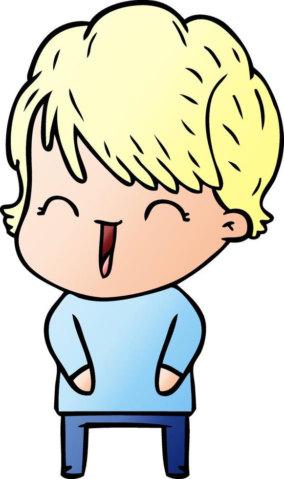 cartoon laughing woman vector