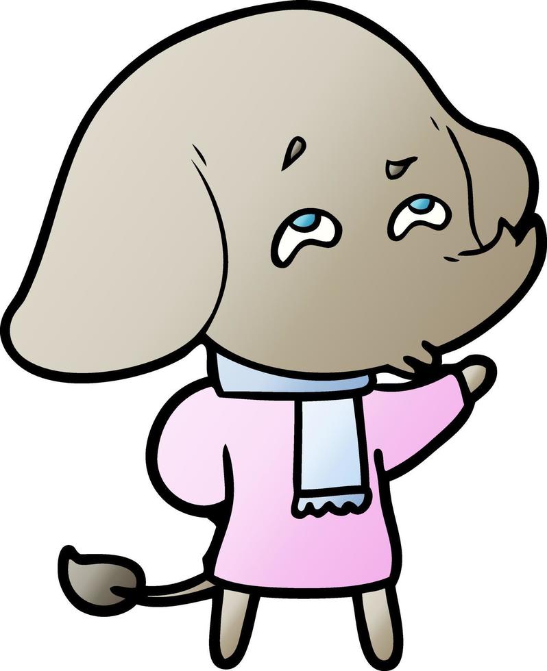 cartoon elephant remembering vector
