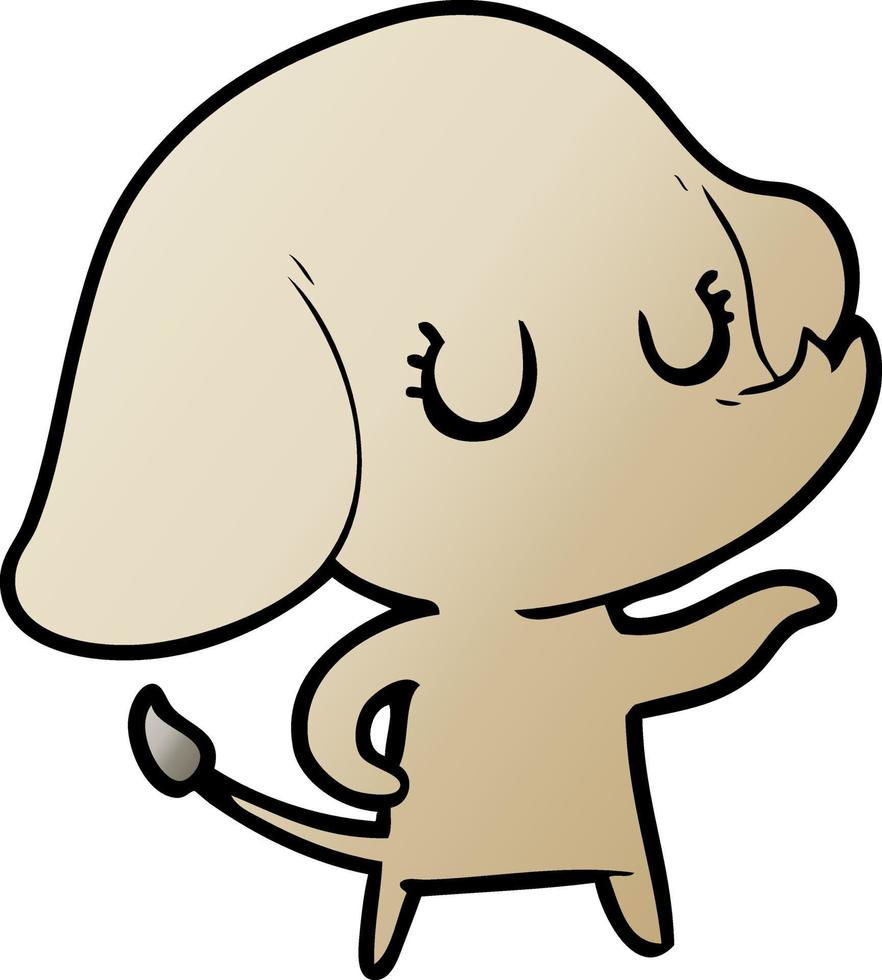 cute cartoon elephant vector