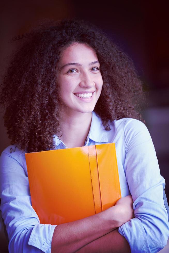 young  business woman at office photo