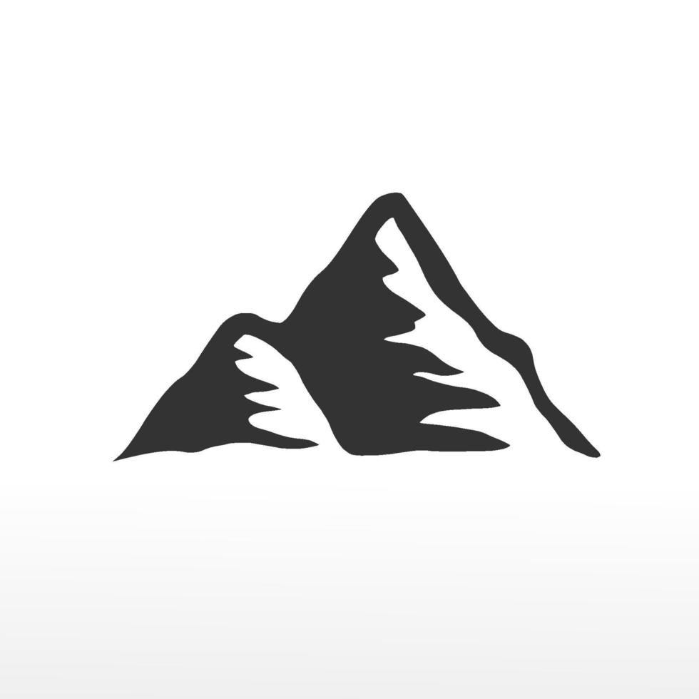 Mountains logo template vector on white background