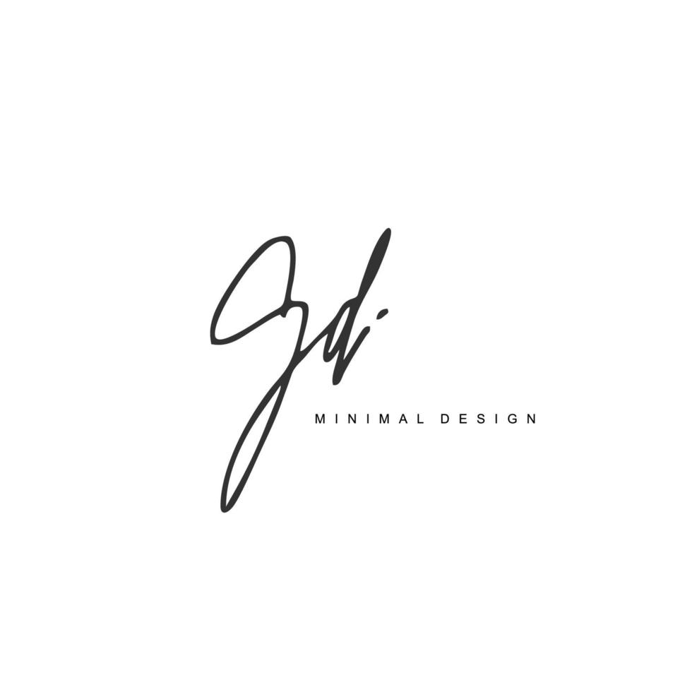 G D GD Initial handwriting or handwritten logo for identity. Logo with